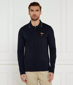Поло Aeronautica Militare Regular Fit, темно-синий
