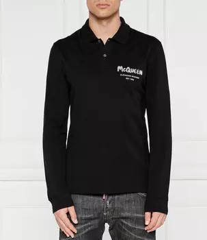 Поло Alexander McQueen Regular Fit, черный