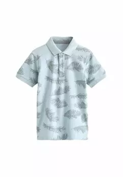 Поло ALL-OVER PRINT SHORT SLEEVE, REGULAR FIT Next, синий