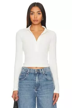 Поло ALLSAINTS Hallie Ls, цвет Chalk White