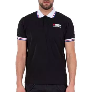 Поло Alpha Industries Contrast, черный