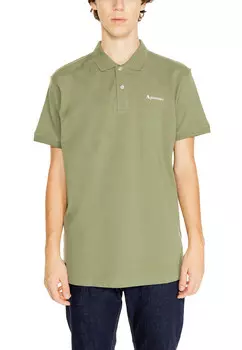 Поло Aquascutum на пуговицах, зеленый
