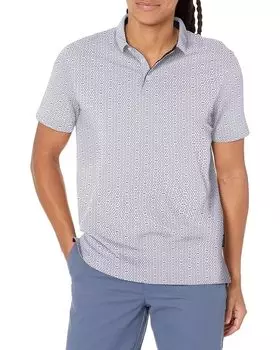 Поло Armani Exchange All Over Micro Print, цвет White Micro Exagon
