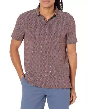 Поло Armani Exchange All Over Micro Print, цвет Vineyard Wine Micro Exagon
