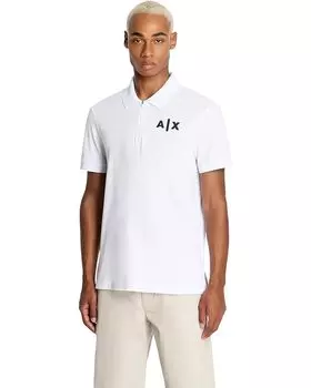 Поло Armani Exchange AX Logo Zipper, белый