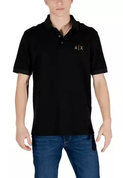 Поло Armani Exchange из хлопка, черный