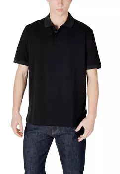 Поло Armani Exchange однотонное, черный