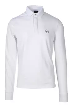 Поло Armani Exchange с длинным рукавом, белый