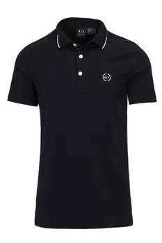 Поло Armani Exchange с логотипом, черный