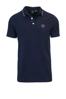 Поло Armani Exchange с логотипом, синий
