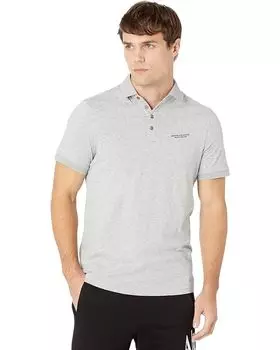 Поло Armani Exchange Slim Fit Milano/New York Logo, цвет Heather Grey