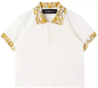 Поло Baby White & Gold Barocco Versace