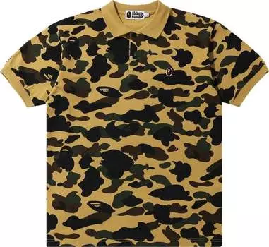 Поло BAPE 1st Camo Ape Head One Point Polo 'Yellow', желтый