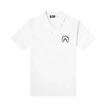 Поло BAPE A Bathing Ape Shark 'White', белый