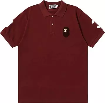 Поло BAPE Large Ape Head Polo 'Burgundy', красный