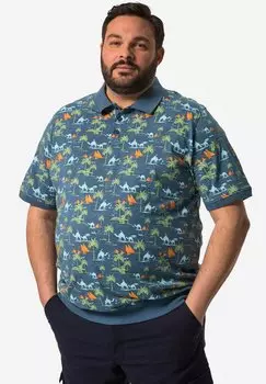 Поло BAUCHFIT HALBARM Men Plus, синий деним