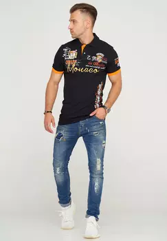 Поло behype MONACO, черный