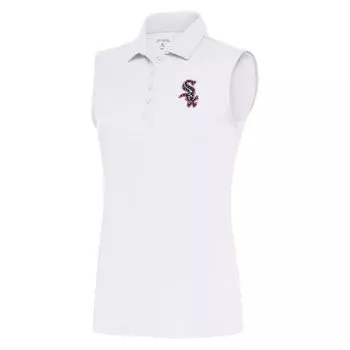 Поло без рукавов Antigua Chicago White Sox, белый
