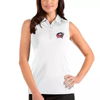 Поло без рукавов Antigua Columbus Blue Jackets, белый