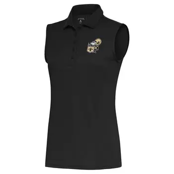 Поло без рукавов Antigua New Orleans Saints, угольный