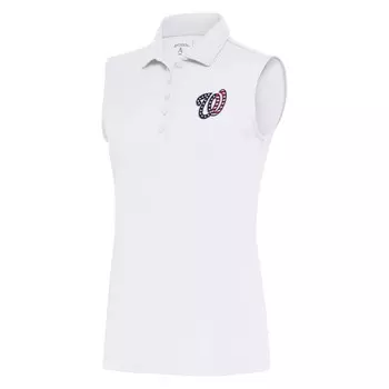Поло без рукавов Antigua Washington Nationals, белый