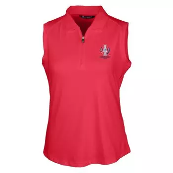 Поло без рукавов Cutter & Buck Ladies Professional Golf Association, красный
