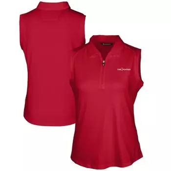 Поло без рукавов Cutter & Buck The Players, красный