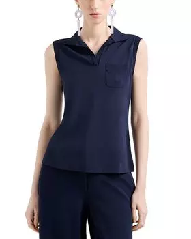 Поло без рукавов Emporio Armani, синий