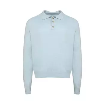 Поло Bode Cashmere Polo, синий