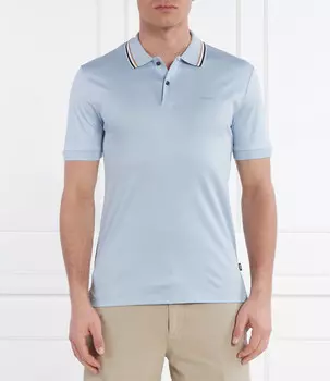 Поло BOSS BLACK Penrose 38 Slim Fit, небесно-голубой