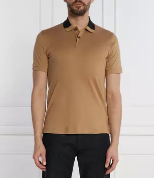 Поло BOSS BLACK Phillipson Regular Fit, бежевый