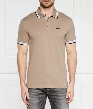 Поло Boss Green Paddy Regular Fit, бежевый
