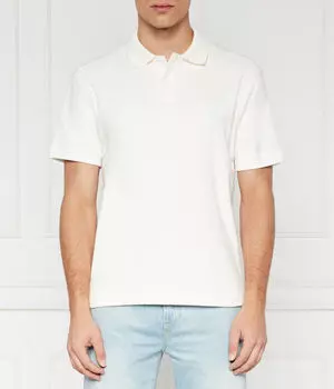 Поло Boss Orange хлопковое классическое, экрю