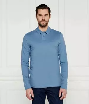 Поло Boss Orange Passerby Slim Fit, синий