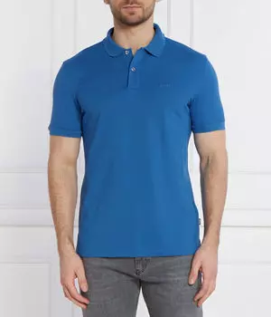 Поло Boss Pallas Regular Fit с короткими рукавами, синий
