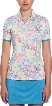 Поло Callaway Chevron Floral Short Sleeve Polo, цвет Brilliant White