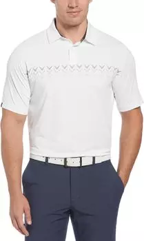 Поло Callaway Trademark Chevron Color Block Polo, цвет Bright White