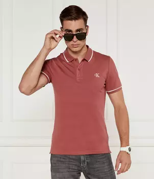 Поло CALVIN KLEIN JEANS Slim Fit pique, цвет cognac