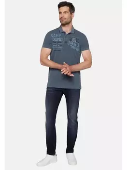Поло CAMP DAVID Poloshirt 'Paragliding Cape Town I', темно-синий