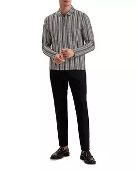 Поло Capuzzo Regular Fit с длинным рукавом и застежкой-молнией Ted Baker, мультиколор