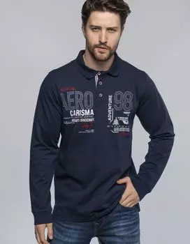 Поло CARISMA Longsleeve, темно-синий