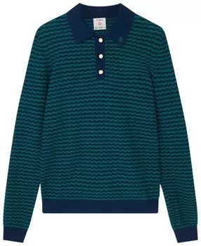 Поло Casablanca Mini Wave Polo 'Navy/Green', синий