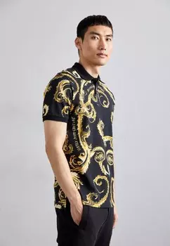 Поло CHROMO Versace, черный