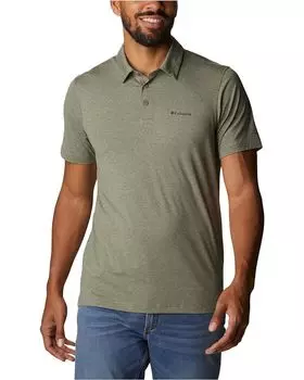 Поло Columbia Tech Trail, цвет Stone Green Heather