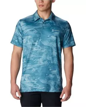 Поло Columbia Tech Trail Novelty, цвет Cloudburst Beachwood