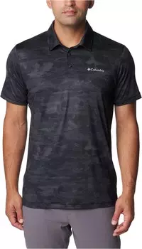 Поло Columbia Tech Trail Novelty Polo, цвет Black Beachwood