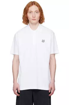 Поло Comfort с нашивкой в виде головы белой лисы Maison Kitsun