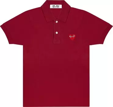 Поло Comme des Garons PLAY Big Heart Polo 'Burgundy', красный