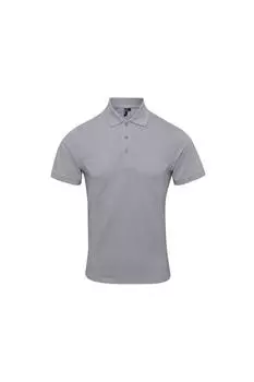 Поло Coolchecker Plus из пике с CoolPlus Premier, серебро