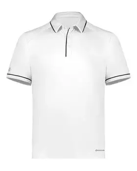 Поло CoolCore Holloway, белый/черный